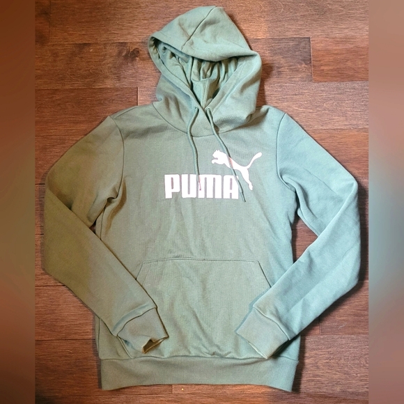 Puma Hoodie - Olive Green - Size XS - Picture 1 of 4